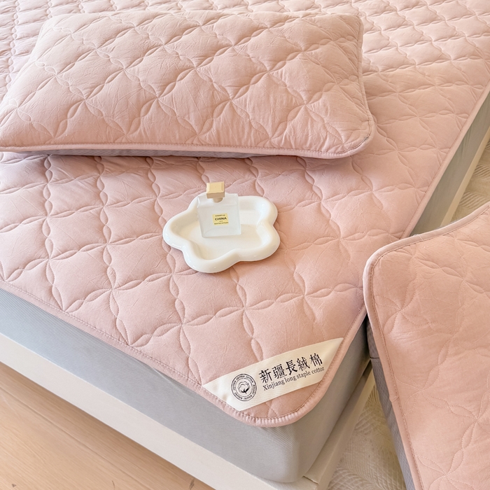 91家纺网 家纺一手货源 找家纺 小萌虎 2025新款全棉新疆棉花床笠-风车系列 风车-咖