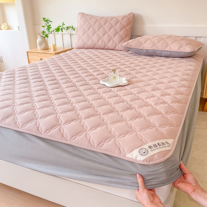 91家纺网 家纺一手货源 找家纺 小萌虎 2025新款全棉新疆棉花床笠-风车系列 风车-咖