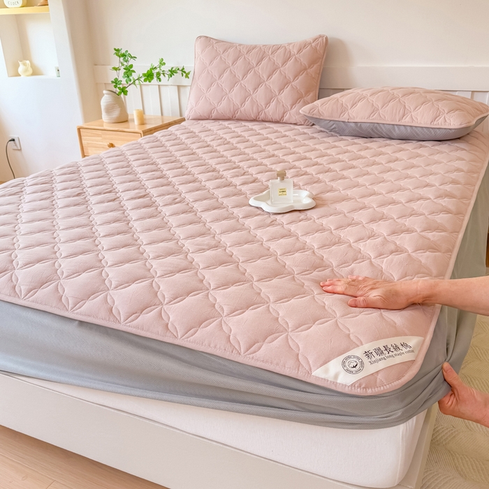 91家纺网 家纺一手货源 找家纺 小萌虎 2025新款全棉新疆棉花床笠-风车系列 风车-咖