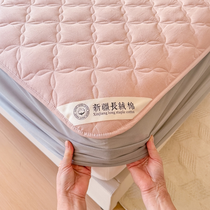 91家纺网 家纺一手货源 找家纺 小萌虎 2025新款全棉新疆棉花床笠-风车系列 风车-咖