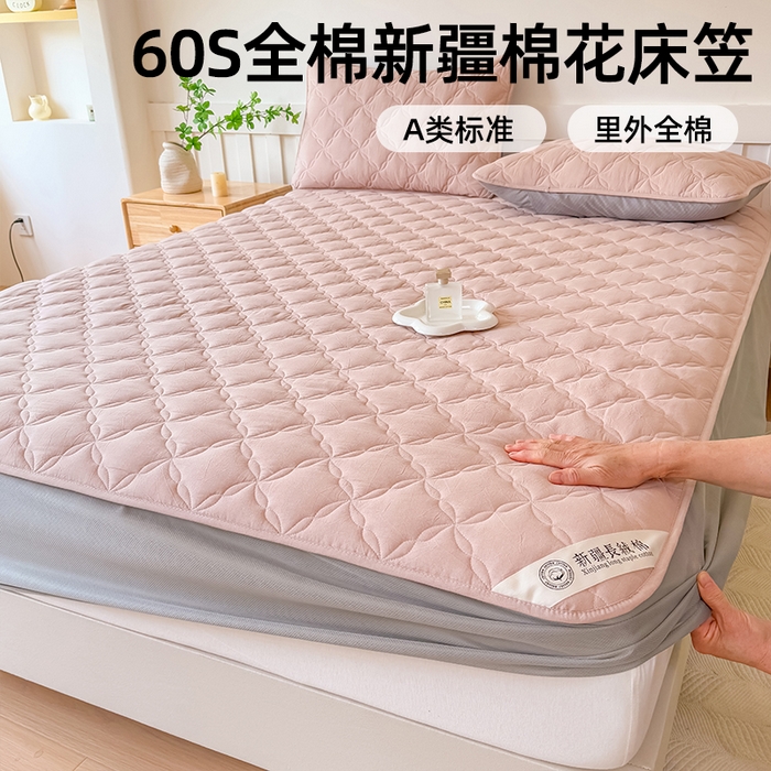 小萌虎 2025新款全棉新疆棉花床笠-风车系列 风车-咖