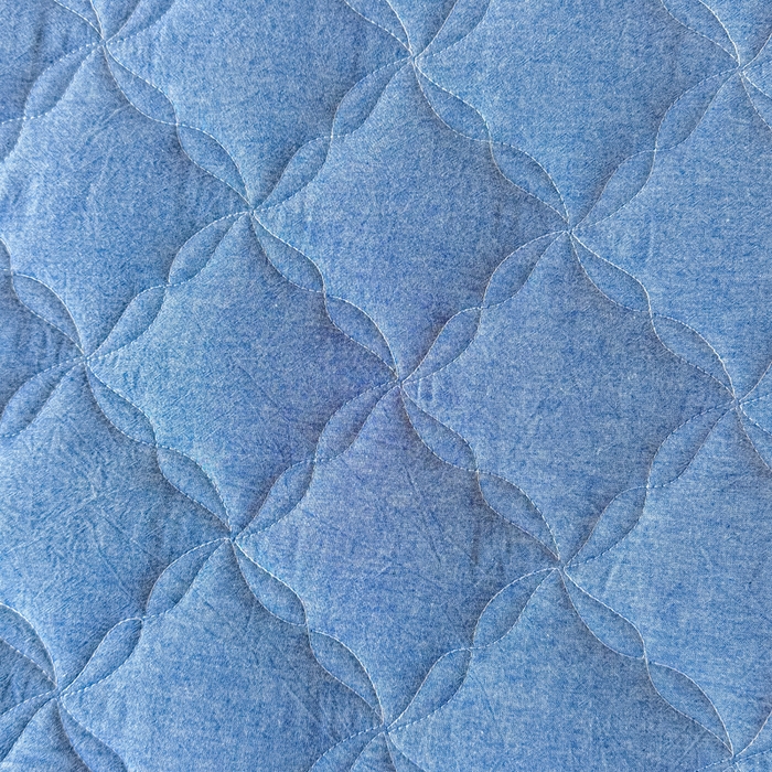 91家纺网 家纺一手货源 找家纺 小萌虎 2025新款全棉新疆棉花床笠-风车系列 风车-牛仔蓝