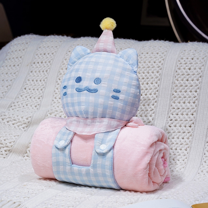 91家纺网 家纺一手货源 找家纺 （总）仟亿莱 2025新款带帽方巾喵立体卷毯