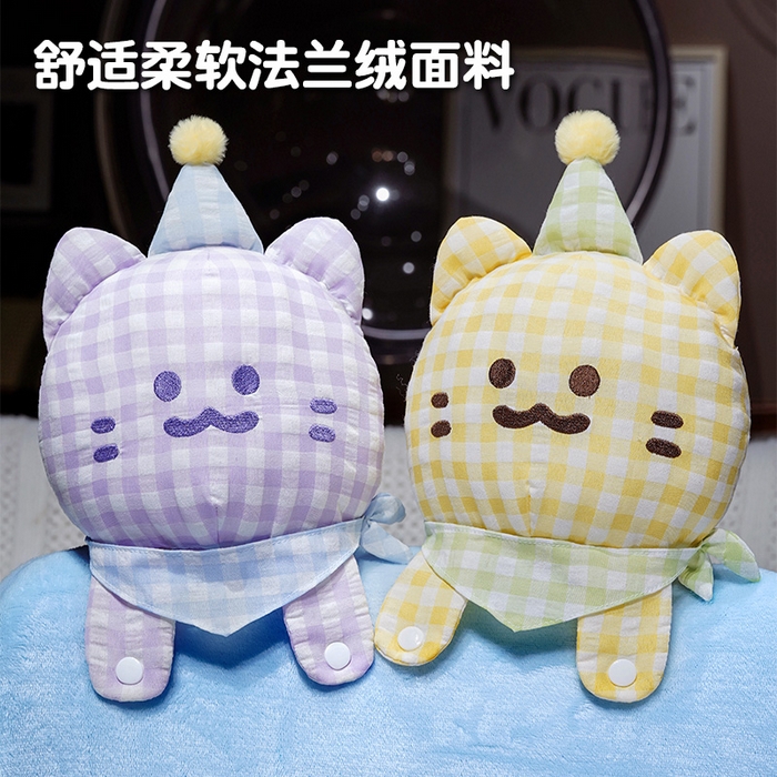 91家纺网 家纺一手货源 找家纺 （总）仟亿莱 2025新款带帽方巾喵立体卷毯