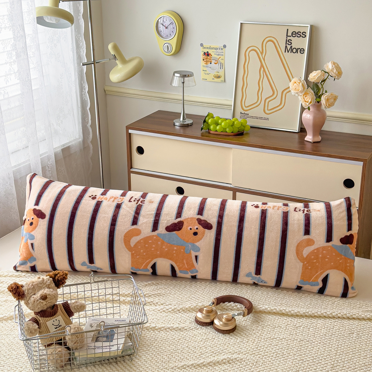 91家纺网 家纺一手货源 找家纺 （总）久云居 2025新款高克重牛奶绒枕加芯牛奶绒长条枕套夹腿抱枕