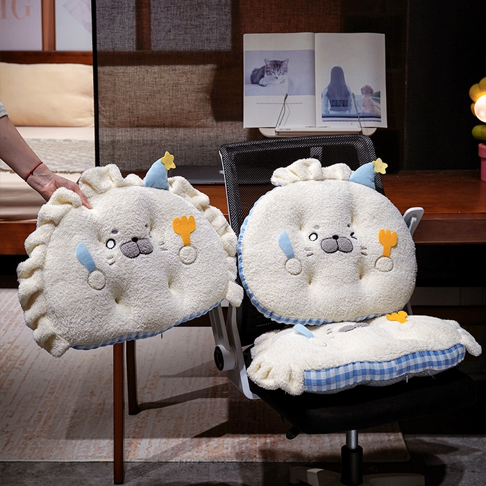 91家纺网 家纺一手货源 找家纺 仟亿莱 2025新款萌萌小海豹扁扁坐垫 扁扁包子海豹