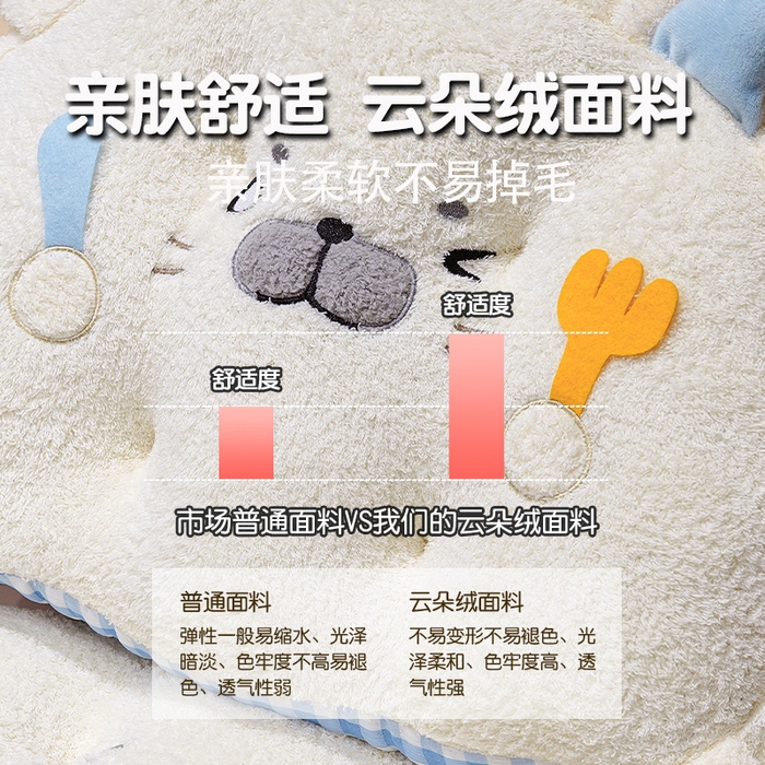 91家纺网 家纺一手货源 找家纺 仟亿莱 2025新款萌萌小海豹扁扁坐垫 扁扁饺子海豹