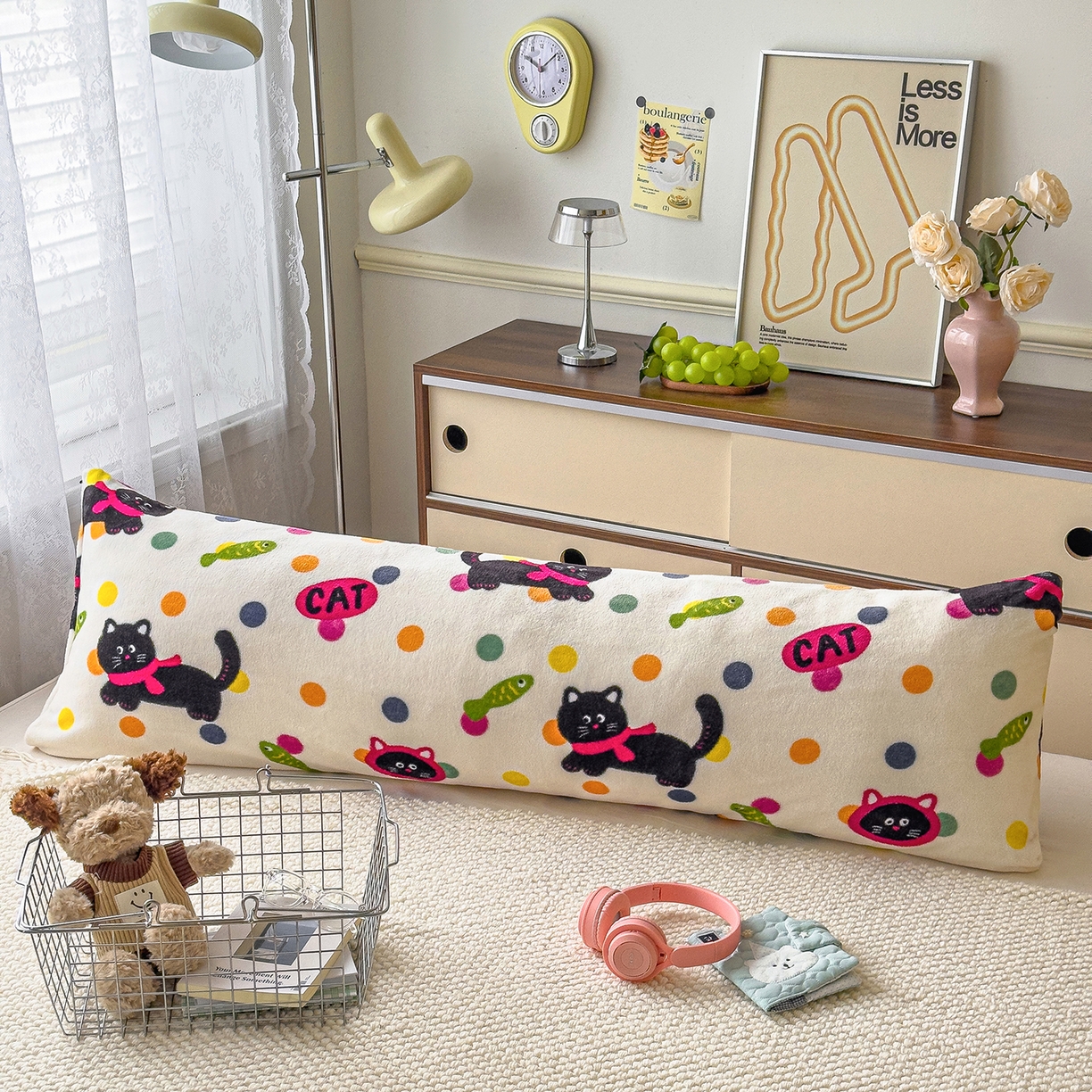 91家纺网 家纺一手货源 找家纺 （总）圣比熊 2025新款高克重牛奶绒枕加芯牛奶绒长条枕套夹腿抱枕