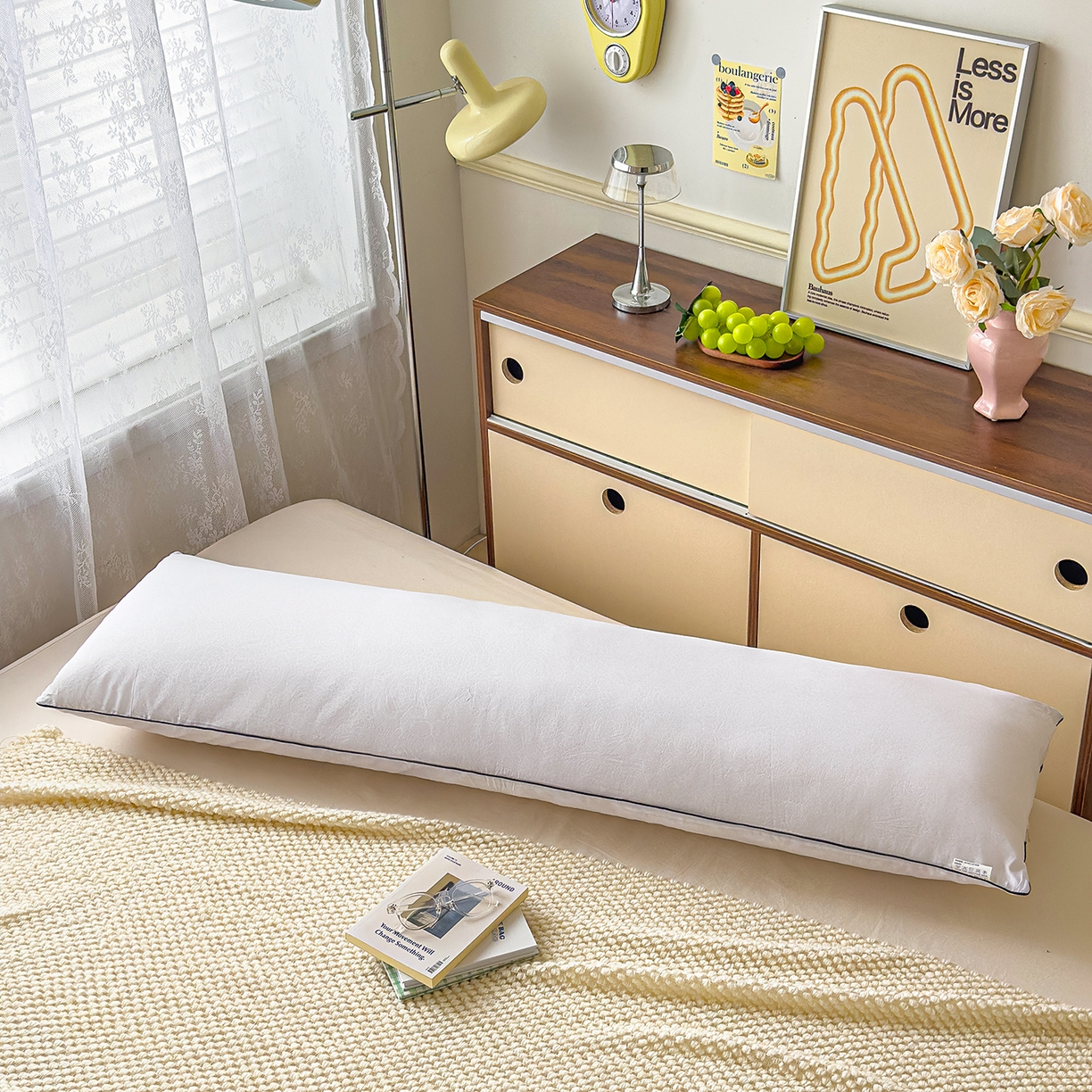 91家纺网 家纺一手货源 找家纺 圣比熊 2025新款高克重牛奶绒枕加芯牛奶绒长条枕套夹腿抱枕 大象乐园