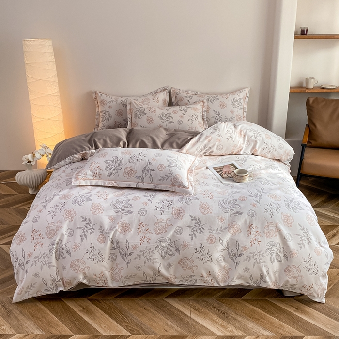 大吉  2024新款加厚喷气全棉磨毛被套 花甜轻柔