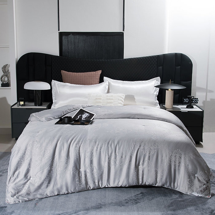 91家纺网 家纺一手货源 找家纺 越宏顺 2025新款被子冬被被芯拉链款子母被 灰色