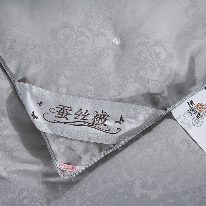 91家纺网 家纺一手货源 找家纺 越宏顺 2025新款被子冬被被芯拉链款子母被 灰色