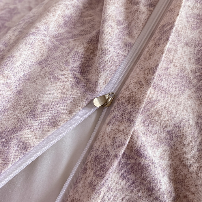 91家纺网 家纺一手货源 找家纺 大吉  2024新款加厚喷气全棉磨毛被套 山雾-紫