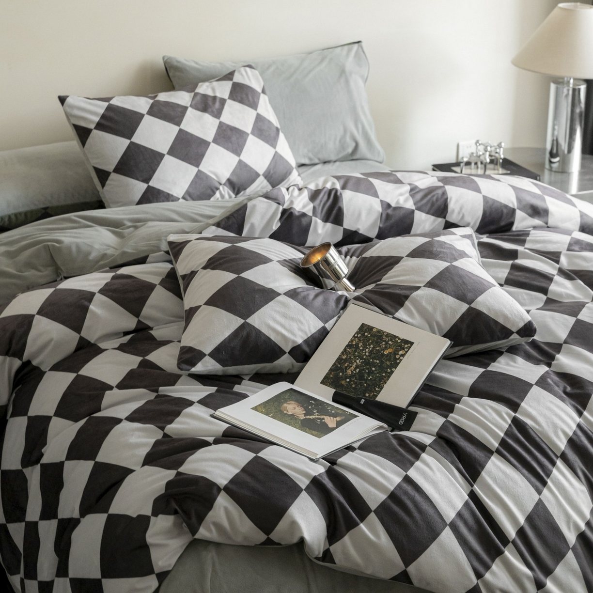 91家纺网 家纺一手货源 找家纺 （总）ONE TWO ONE 121 2025新款轻奢新法式德芙绒宝宝绒婴儿绒短毛绒牛奶绒四件套床单被套-几禾归集