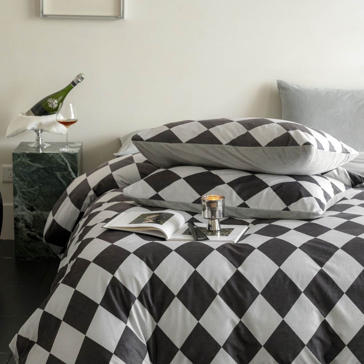 91家纺网 家纺一手货源 找家纺 （总）ONE TWO ONE 121 2025新款轻奢新法式德芙绒宝宝绒婴儿绒短毛绒牛奶绒四件套床单被套-几禾归集