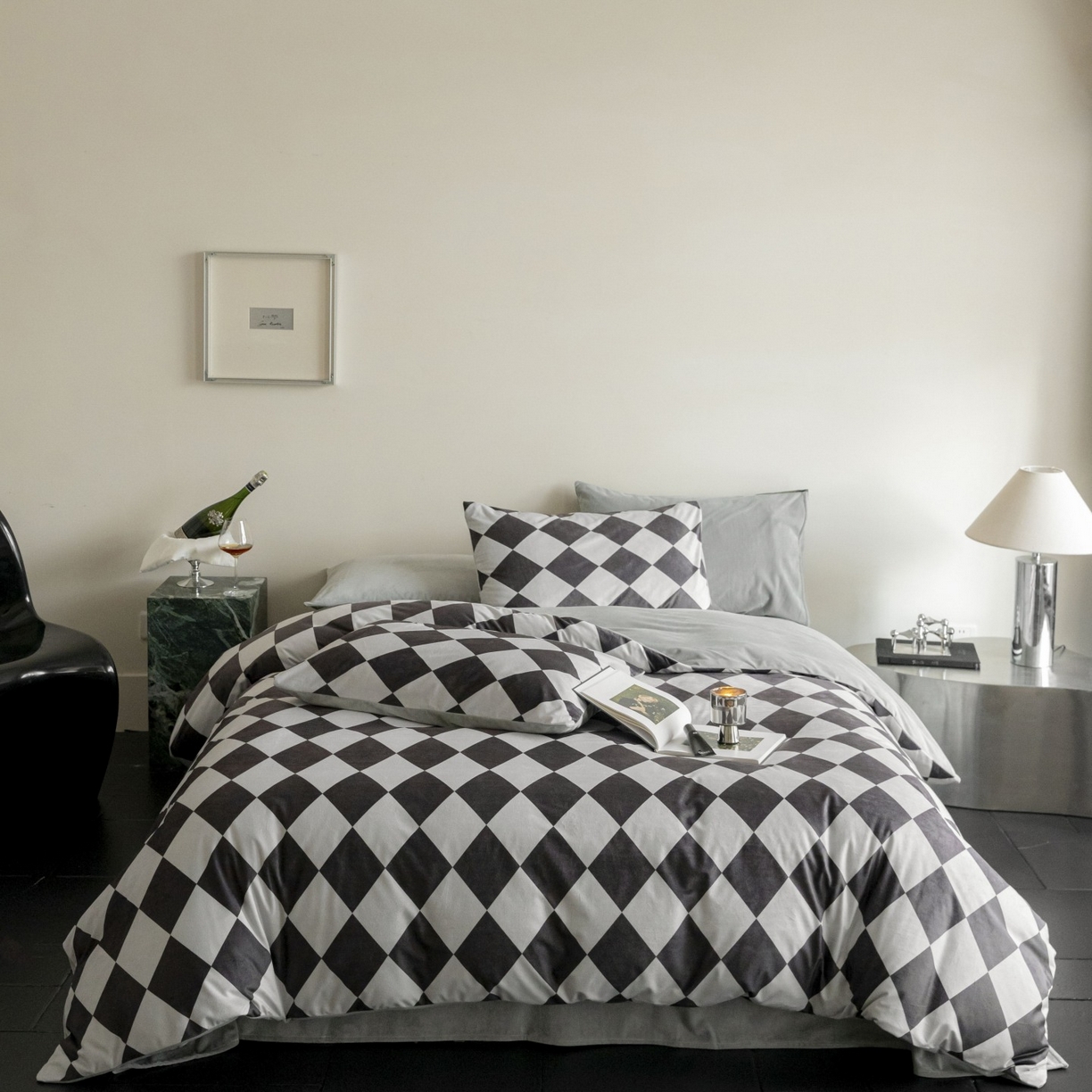 91家纺网 家纺一手货源 找家纺 ONE TWO ONE 121 2025新款轻奢新法式德芙绒宝宝绒婴儿绒短毛绒牛奶绒四件套床单被套-几禾归集 几禾归集-白