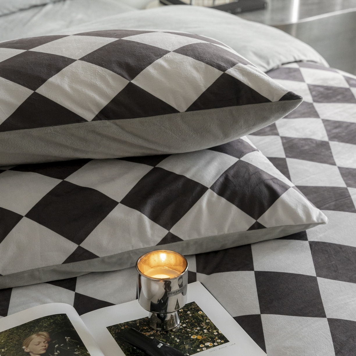 91家纺网 家纺一手货源 找家纺 ONE TWO ONE 121 2025新款轻奢新法式德芙绒宝宝绒婴儿绒短毛绒牛奶绒四件套床单被套-几禾归集 几禾归集-白