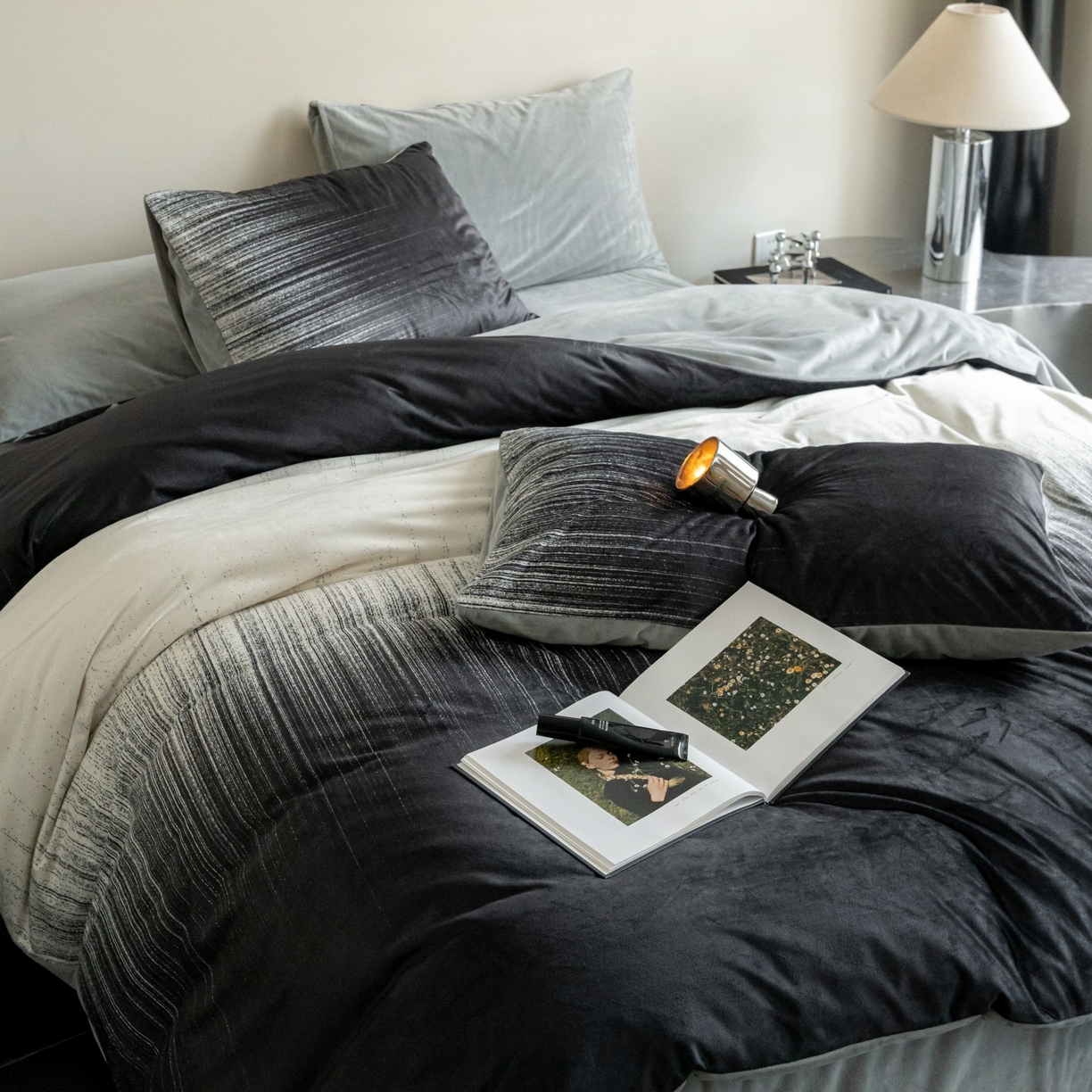 91家纺网 家纺一手货源 找家纺 （总）ONE TWO ONE 121 2025新款轻奢新法式德芙绒宝宝绒婴儿绒短毛绒牛奶绒四件套床单被套-光辉岁月