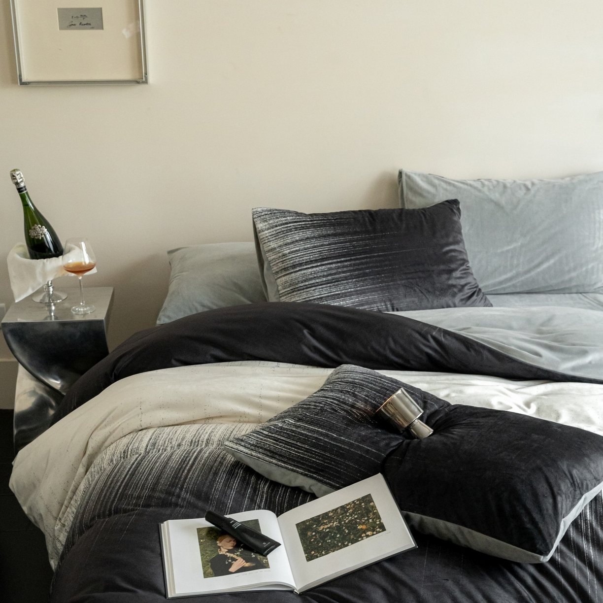 91家纺网 家纺一手货源 找家纺 （总）ONE TWO ONE 121 2025新款轻奢新法式德芙绒宝宝绒婴儿绒短毛绒牛奶绒四件套床单被套-光辉岁月