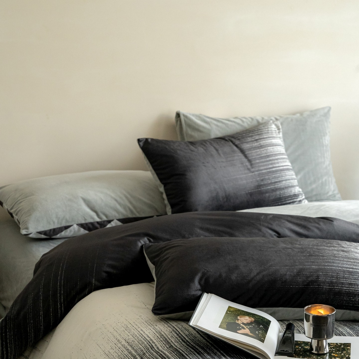 91家纺网 家纺一手货源 找家纺 ONE TWO ONE 121 2025新款轻奢新法式德芙绒宝宝绒婴儿绒短毛绒牛奶绒四件套床单被套-光辉岁月 光辉岁月-灰