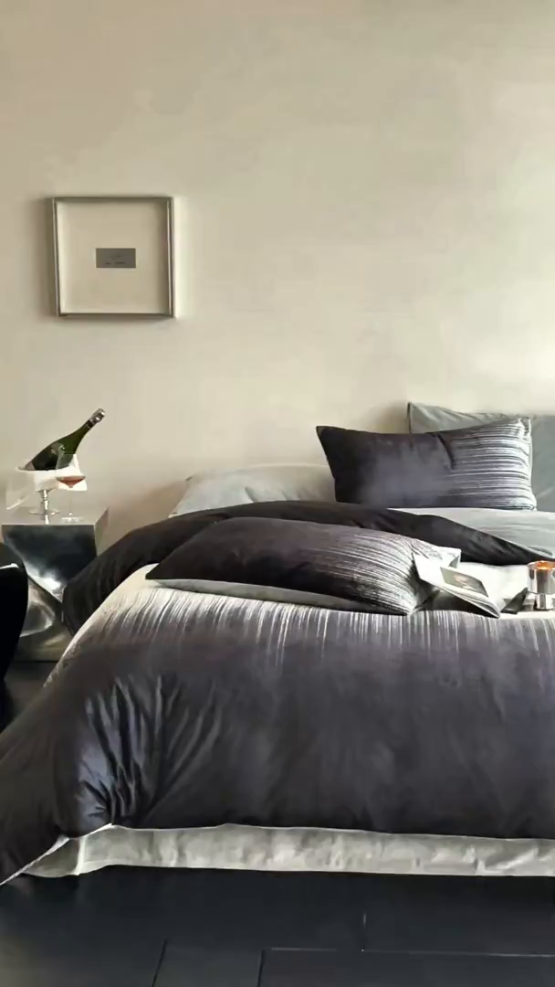 91家纺网 家纺一手货源 找家纺 ONE TWO ONE 121 2025新款轻奢新法式德芙绒宝宝绒婴儿绒短毛绒牛奶绒四件套床单被套-光辉岁月 光辉岁月-灰