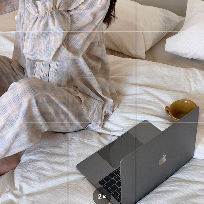 91家纺网 家纺一手货源 找家纺 （总）妍景家居生活馆 2025新款82837-韩系学院风小格子套装