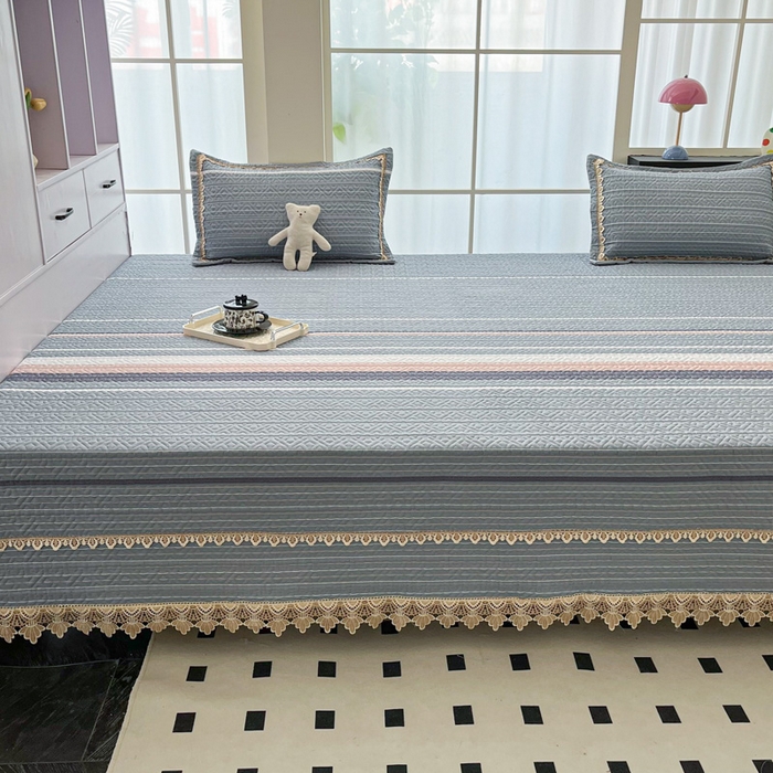 91家纺网 家纺一手货源 找家纺 （总）手艺人家纺 2025新款带花纯棉绗缝榻榻米大炕盖榻榻米炕垫防滑炕垫榻榻米垫床盖榻榻米炕盖炕垫（K700-K723）