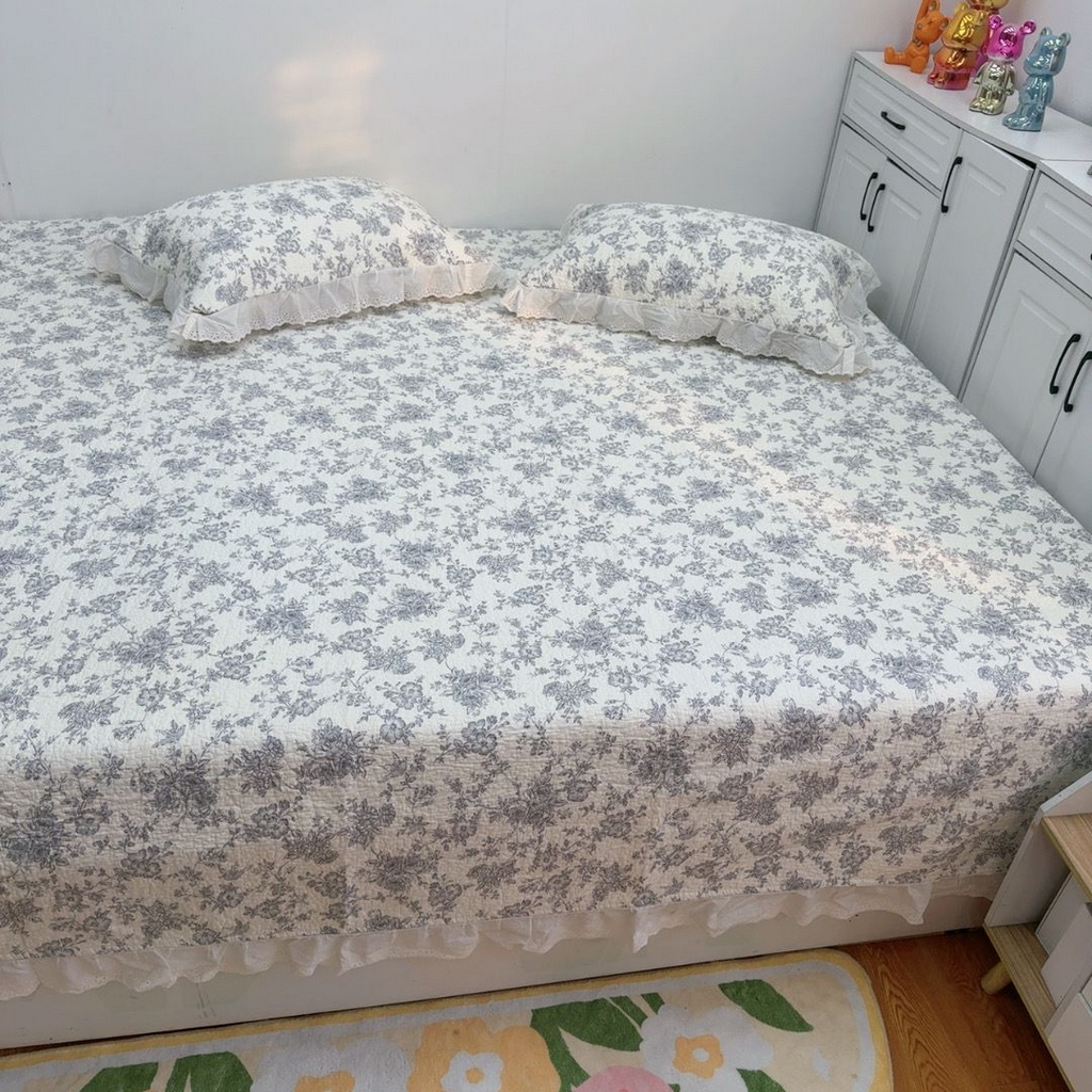 91家纺网 家纺一手货源 找家纺 暖居 2025新款纯棉榻榻米农村大炕盖支持定制 赫本白