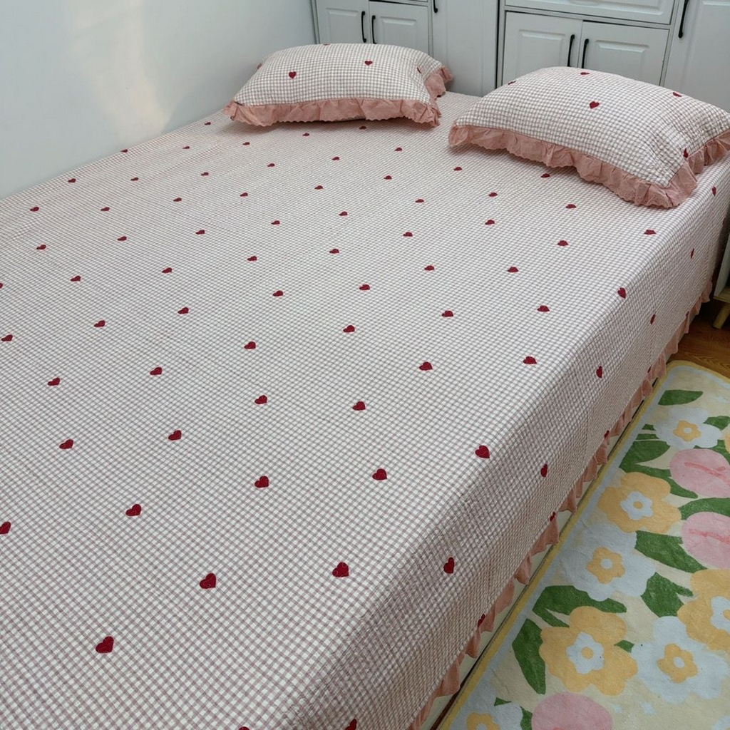 91家纺网 家纺一手货源 找家纺 暖居 2025新款纯棉榻榻米农村大炕盖支持定制 小美好