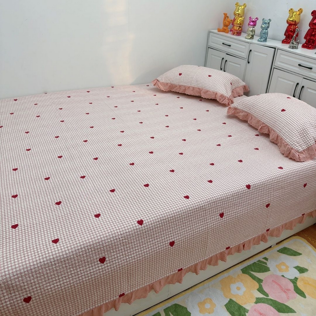 91家纺网 家纺一手货源 找家纺 暖居 2025新款纯棉榻榻米农村大炕盖支持定制 小美好