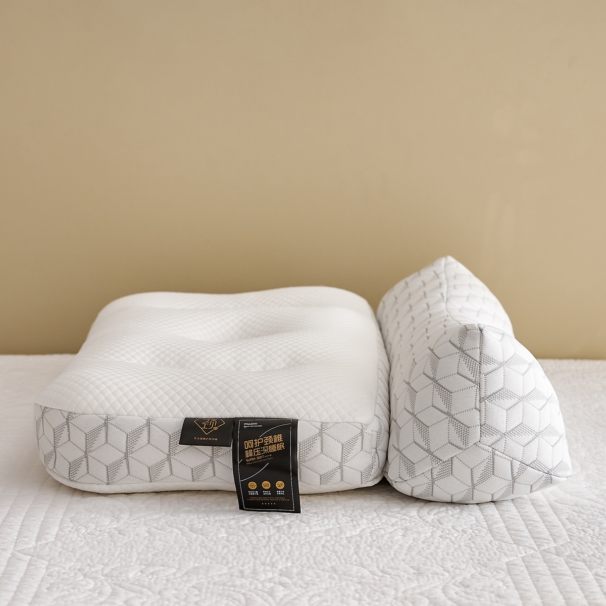 91家纺网 家纺一手货源 找家纺 （总）乐可 2025新款科技护耳组合枕枕头枕芯