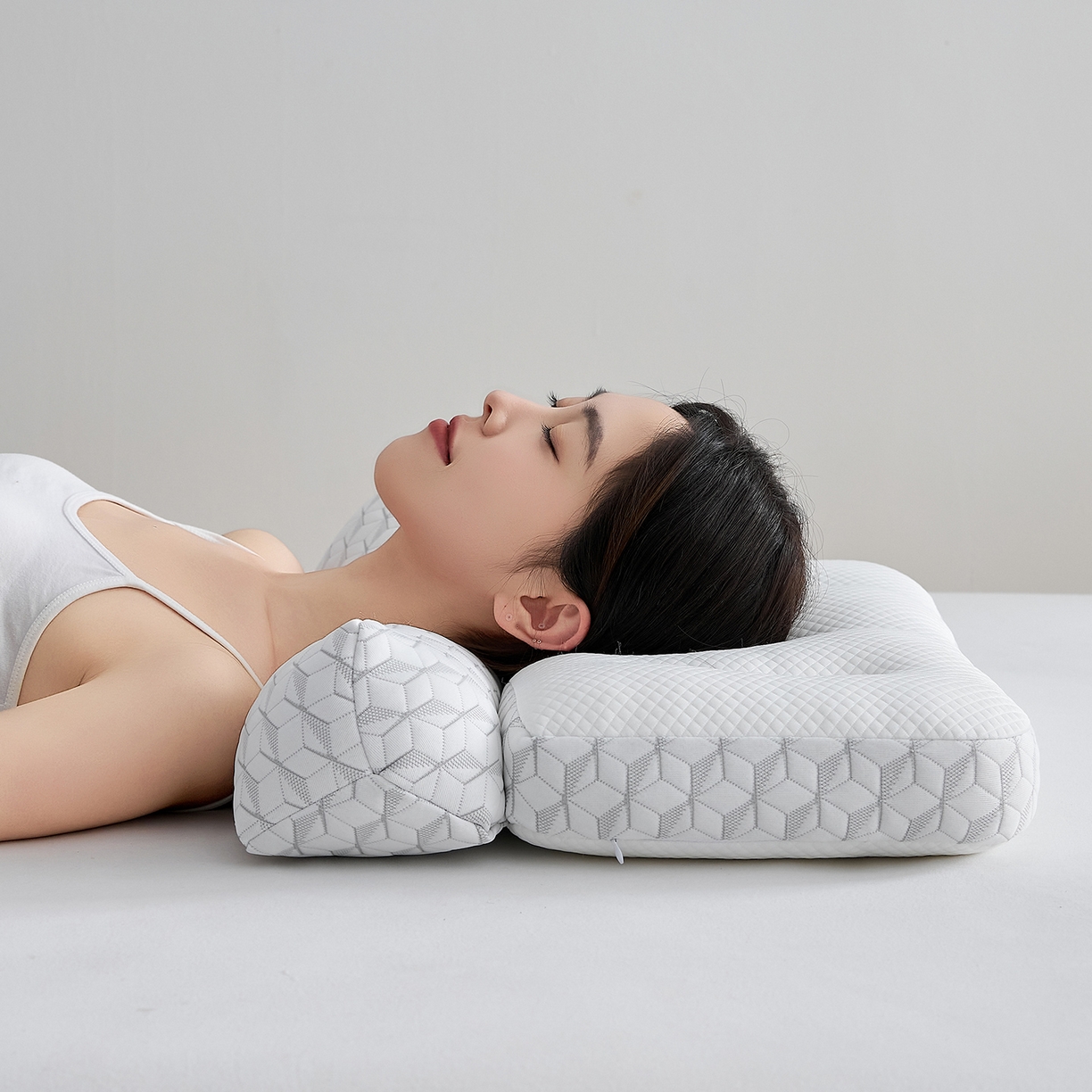 91家纺网 家纺一手货源 找家纺 （总）乐可 2025新款科技护耳组合枕枕头枕芯