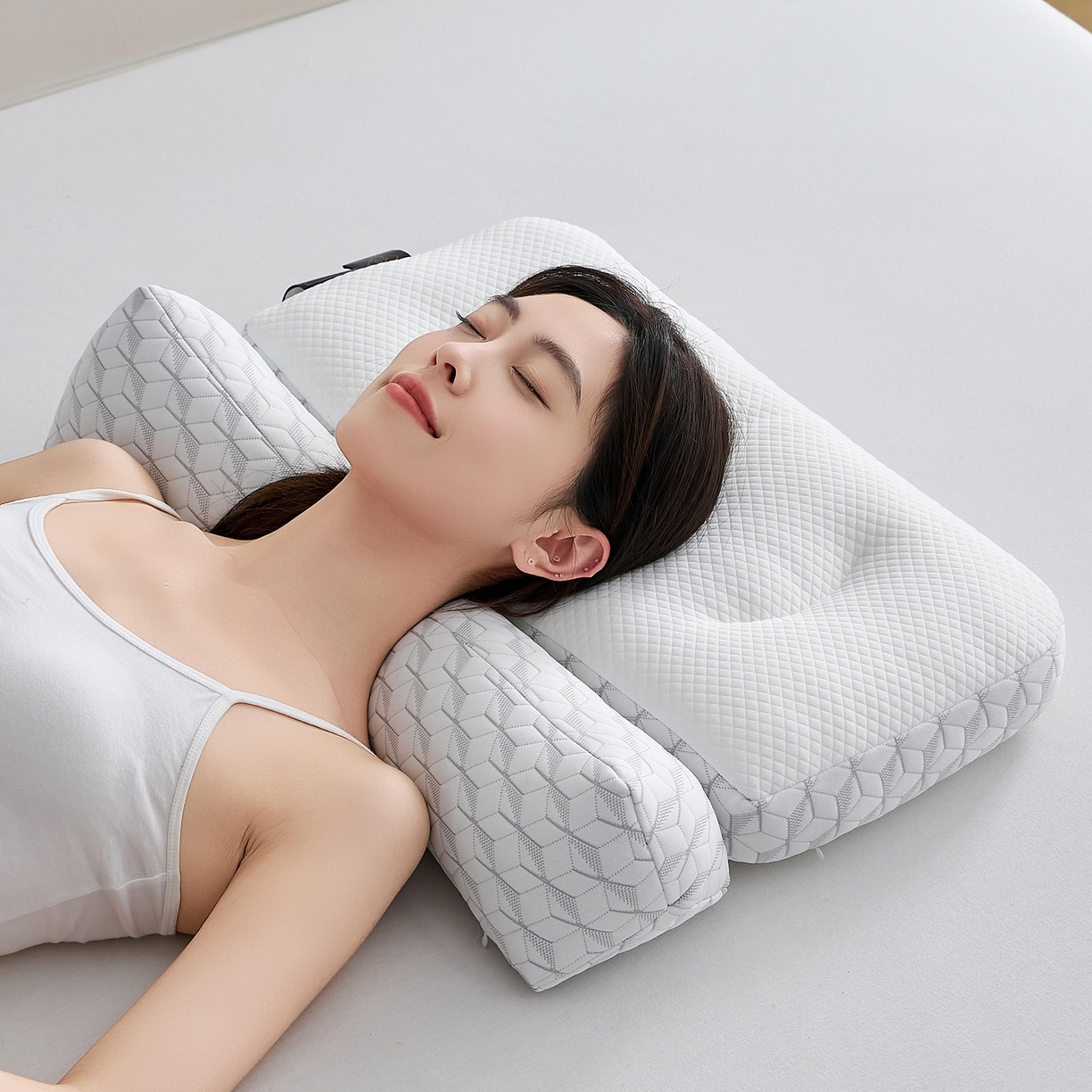 91家纺网 家纺一手货源 找家纺 （总）乐可 2025新款科技护耳组合枕枕头枕芯