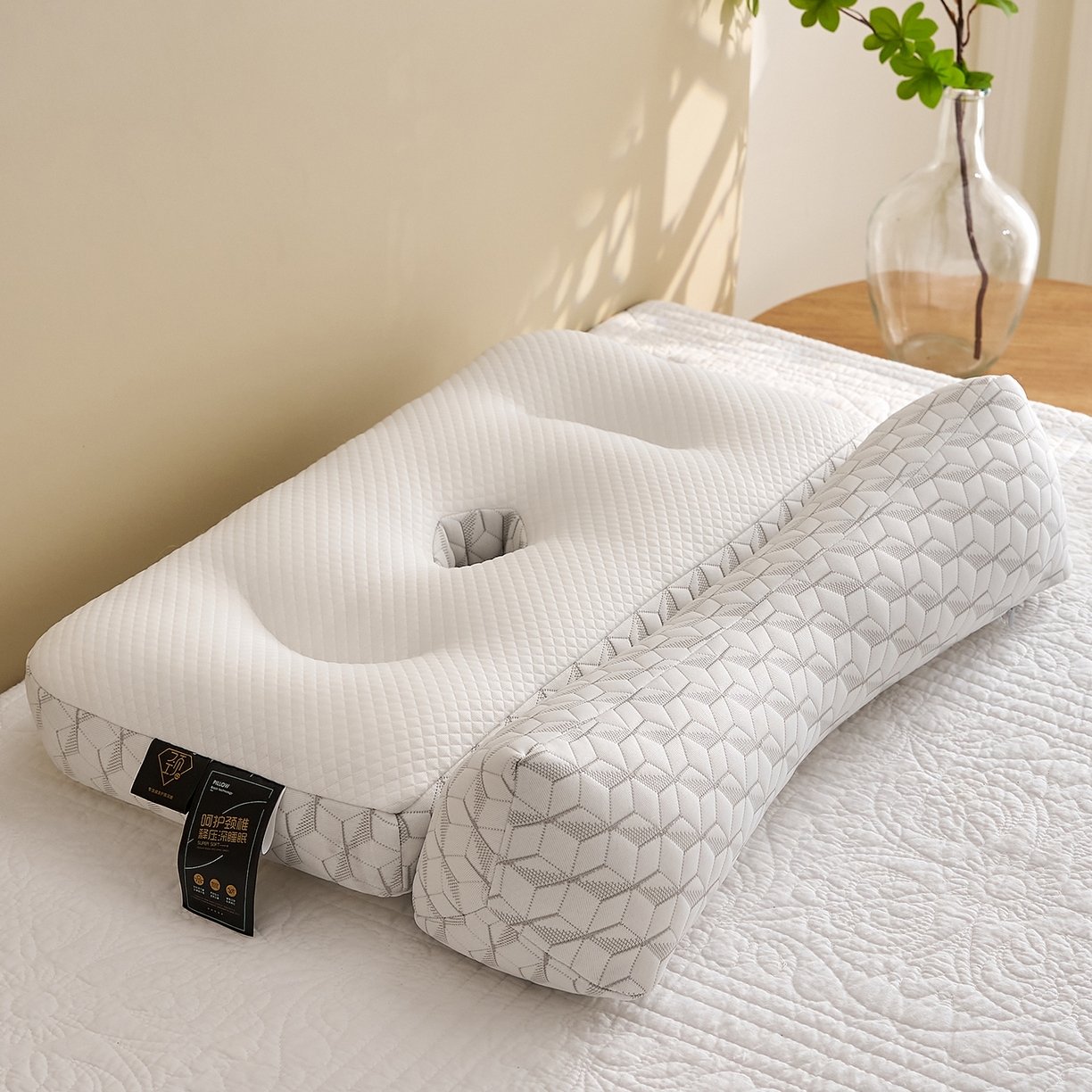 91家纺网 家纺一手货源 找家纺 （总）乐可 2025新款科技护耳组合枕枕头枕芯