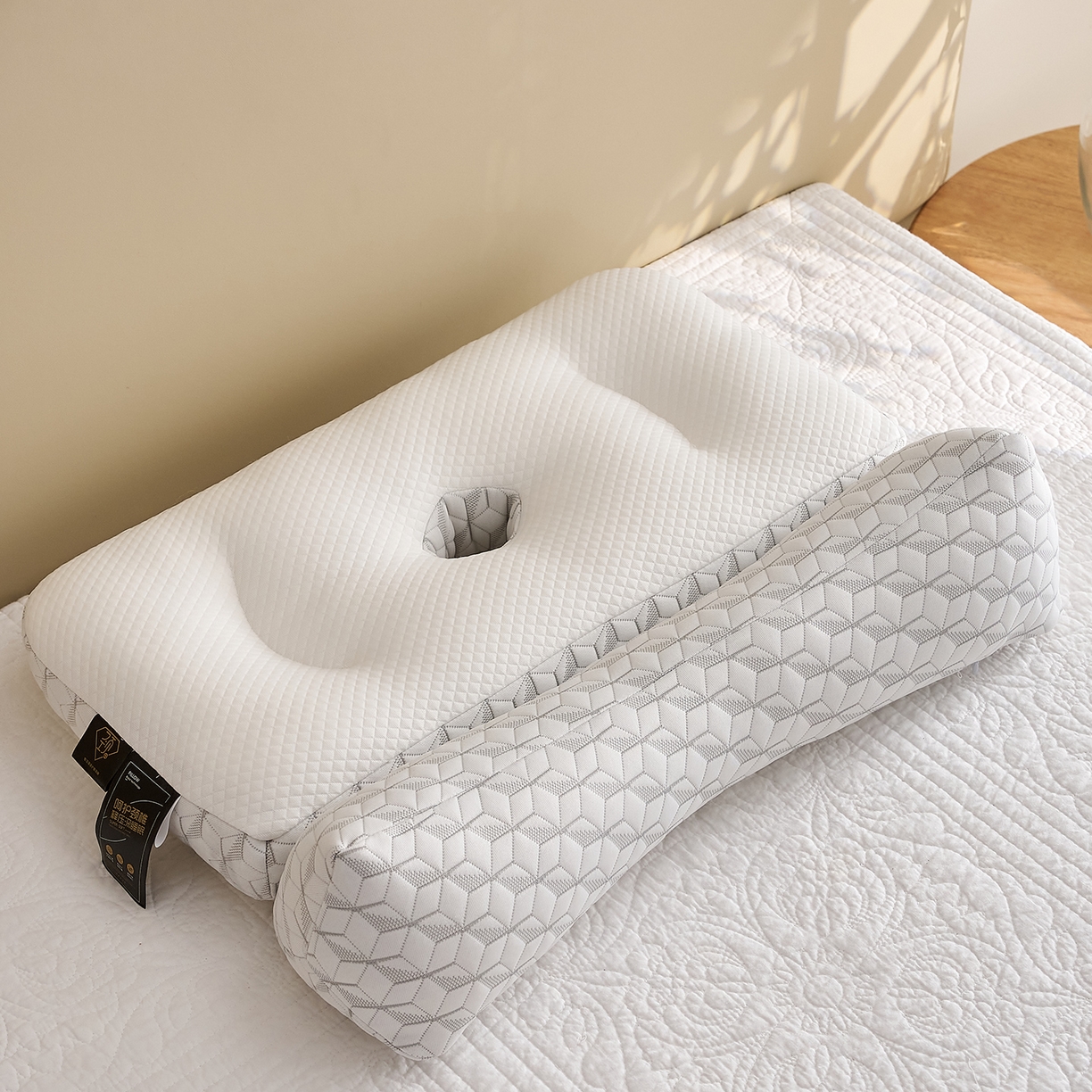 91家纺网 家纺一手货源 找家纺 （总）乐可 2025新款科技护耳组合枕枕头枕芯