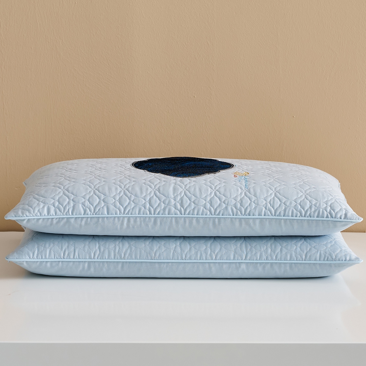 91家纺网 家纺一手货源 找家纺 乐可 2025新款金荞子二合一枕枕头枕芯 金荞子-蓝方枕