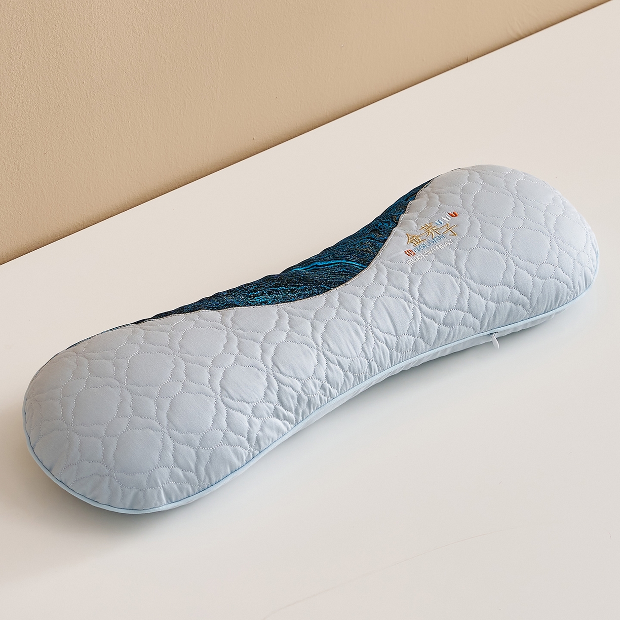 91家纺网 家纺一手货源 找家纺 乐可 2025新款金荞子二合一枕枕头枕芯 金荞子-蓝骨头枕