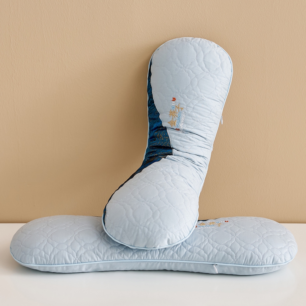 91家纺网 家纺一手货源 找家纺 乐可 2025新款金荞子二合一枕枕头枕芯 金荞子-蓝骨头枕