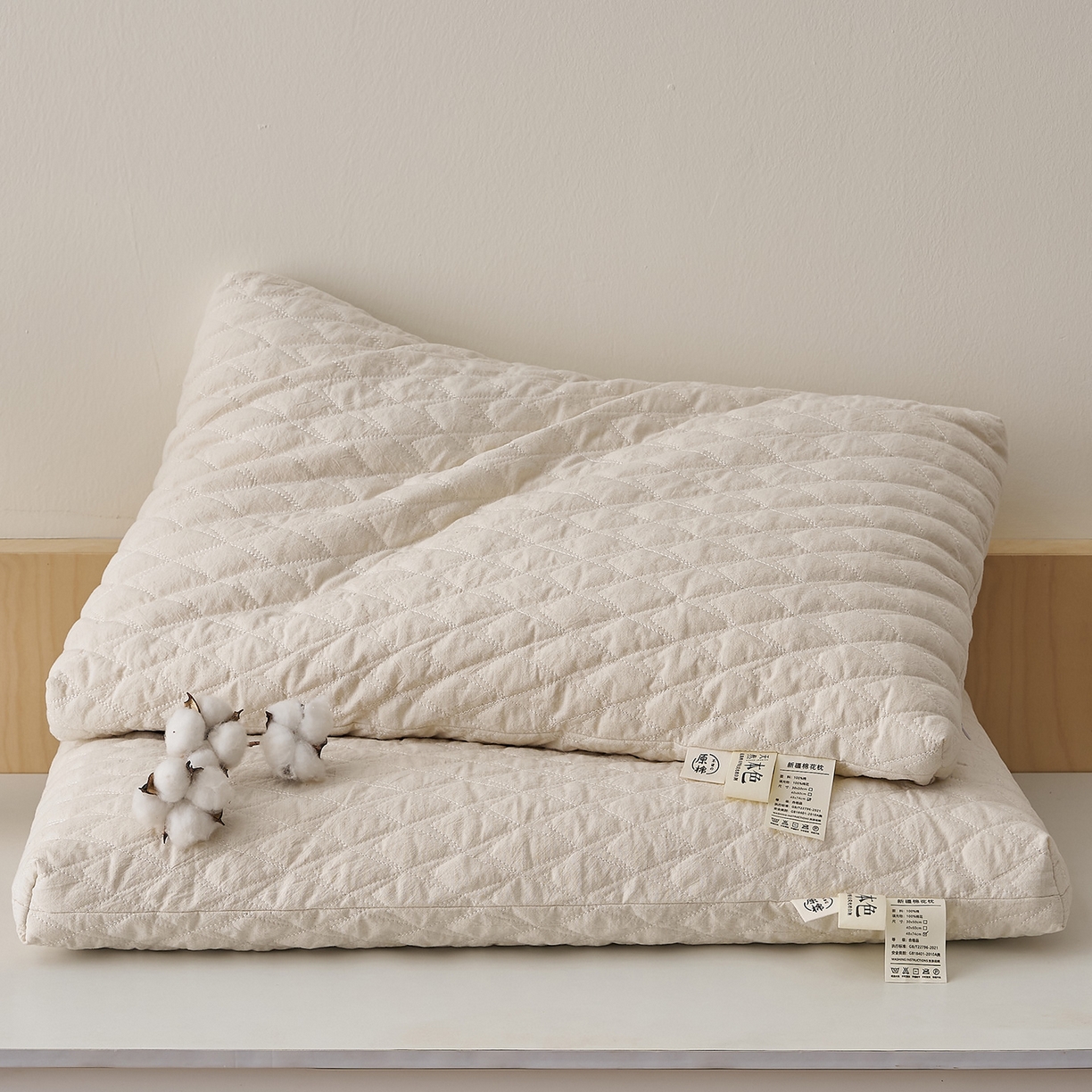 91家纺网 家纺一手货源 找家纺 （总）乐可 2025新款绗缝新疆棉花枕枕头枕芯