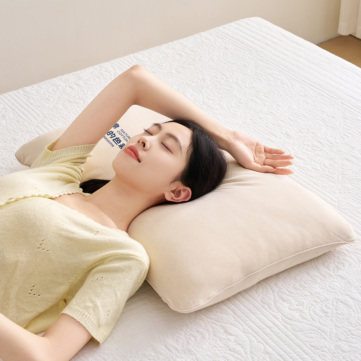 91家纺网 家纺一手货源 找家纺 （总）乐可 2025新款全棉天竺棉棉花亲子枕儿童枕学生枕成人枕头枕芯