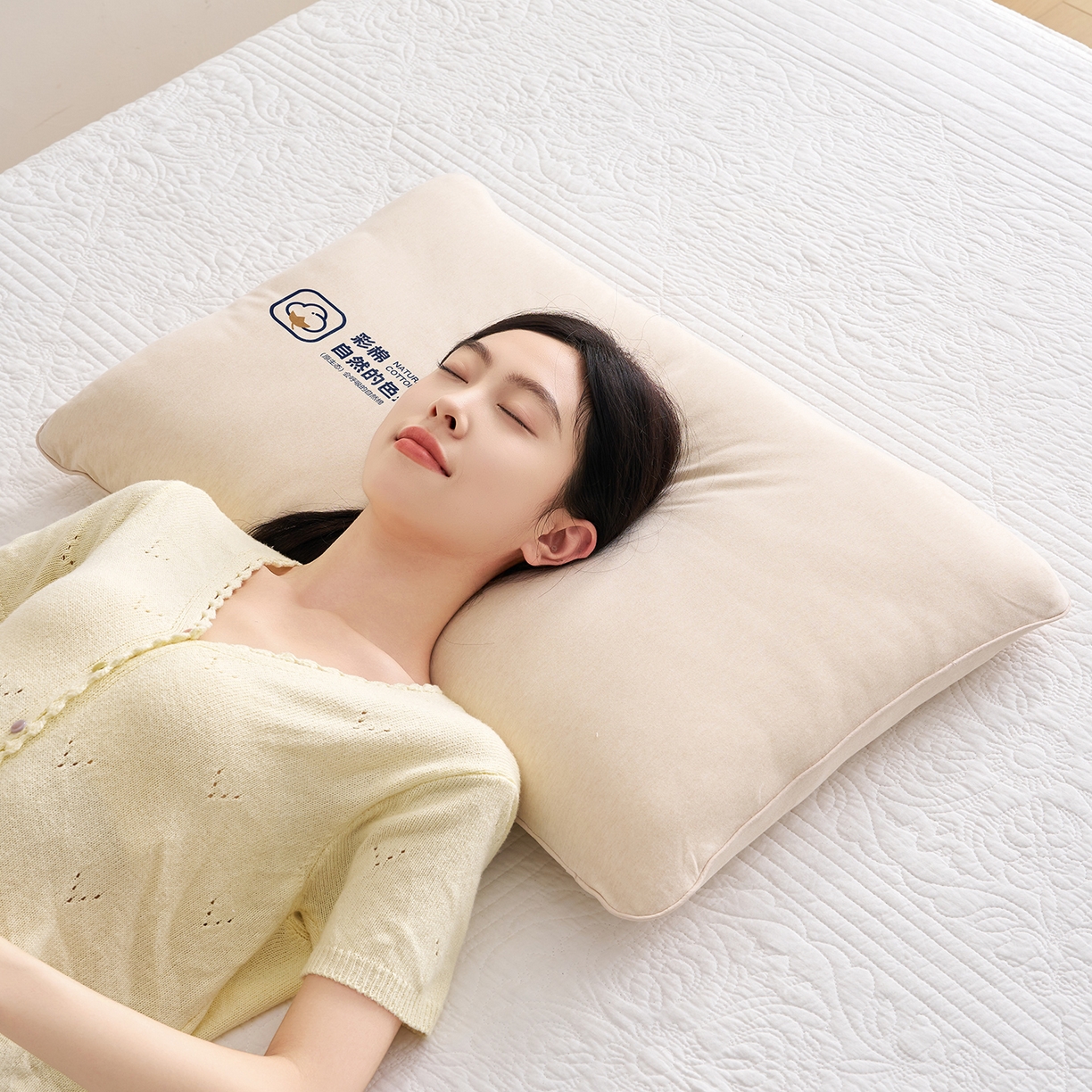 91家纺网 家纺一手货源 找家纺 （总）乐可 2025新款全棉天竺棉棉花亲子枕儿童枕学生枕成人枕头枕芯