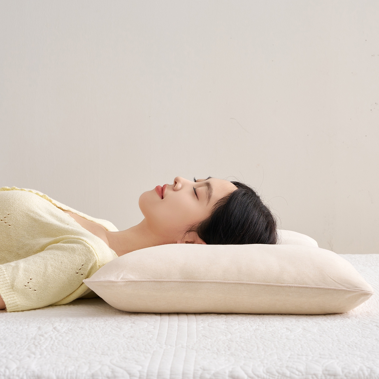 91家纺网 家纺一手货源 找家纺 乐可 2025新款全棉天竺棉棉花亲子枕 天竺棉棉花枕-米-成人