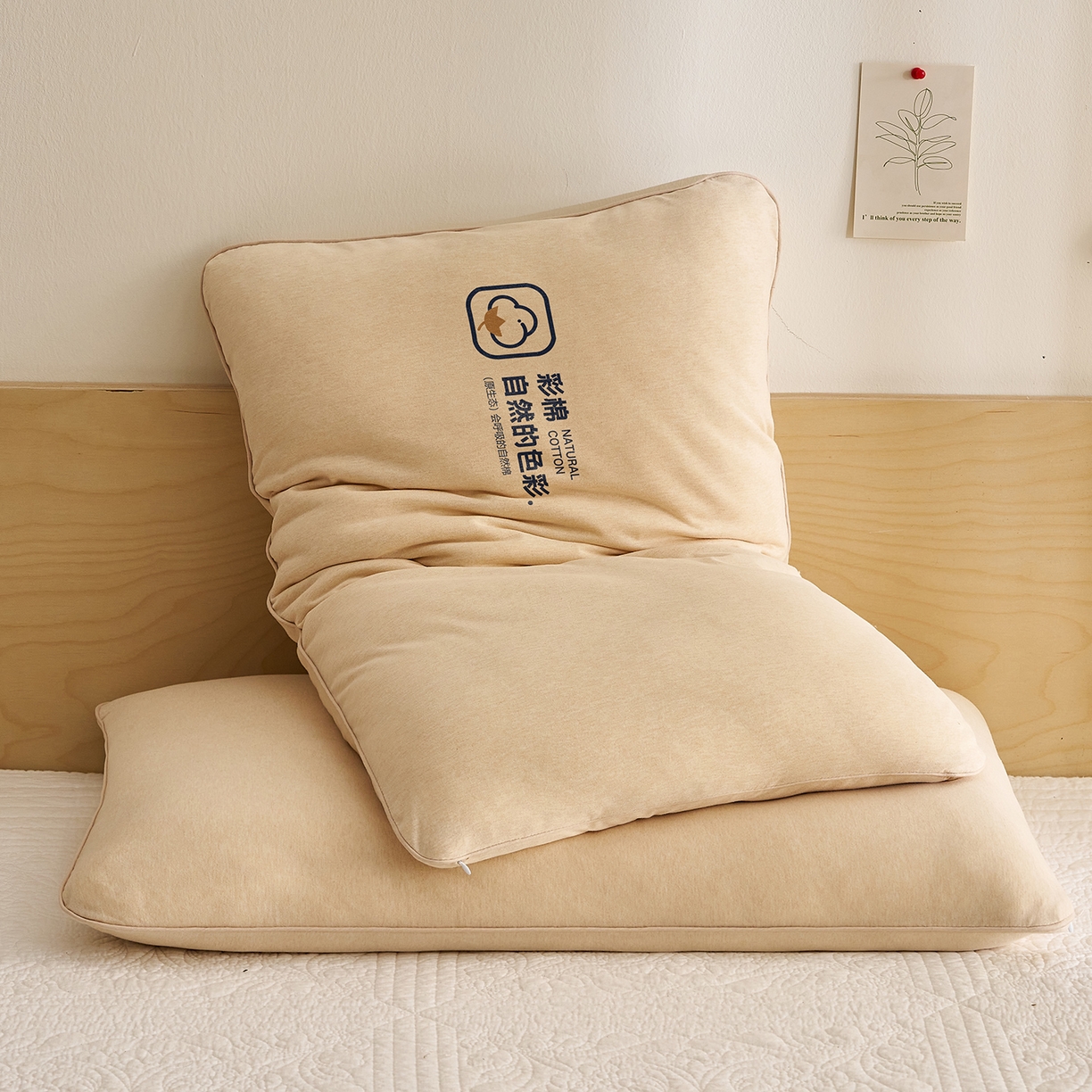 91家纺网 家纺一手货源 找家纺 乐可 2025新款全棉天竺棉棉花亲子枕 天竺棉棉花枕-米-学生