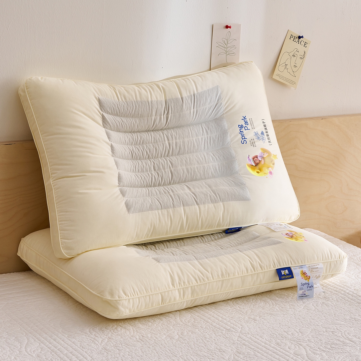 91家纺网 家纺一手货源 找家纺 （总）乐可 2025新款决明子透气枕儿童枕学生枕枕头枕芯