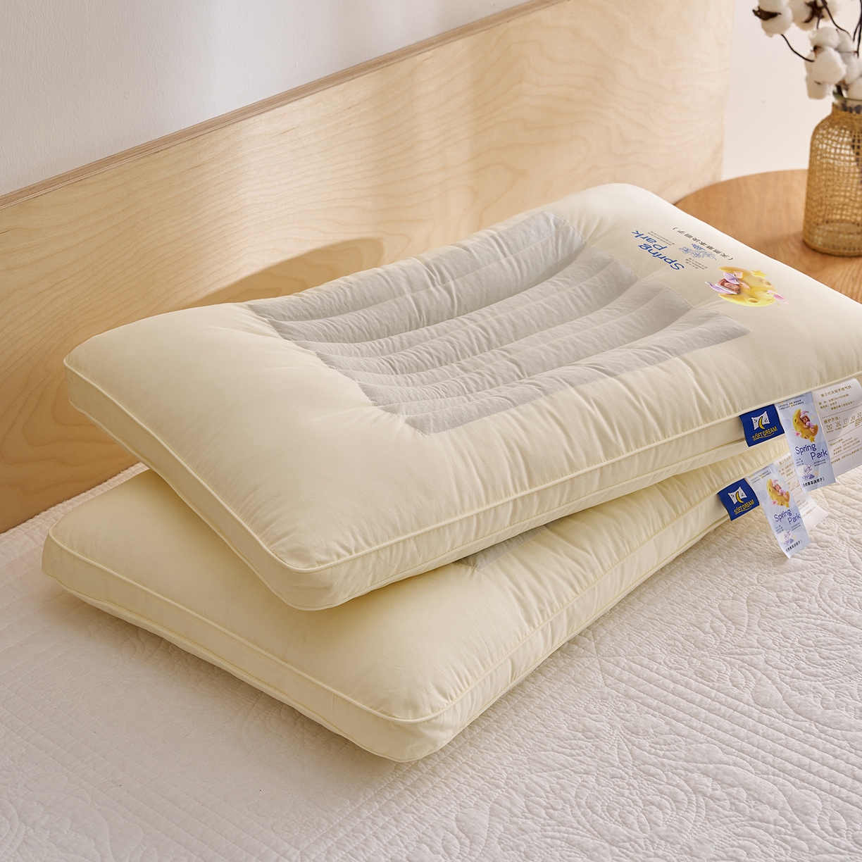 91家纺网 家纺一手货源 找家纺 乐可 2025新款决明子透气枕枕头枕芯 决明子透气枕-成人款