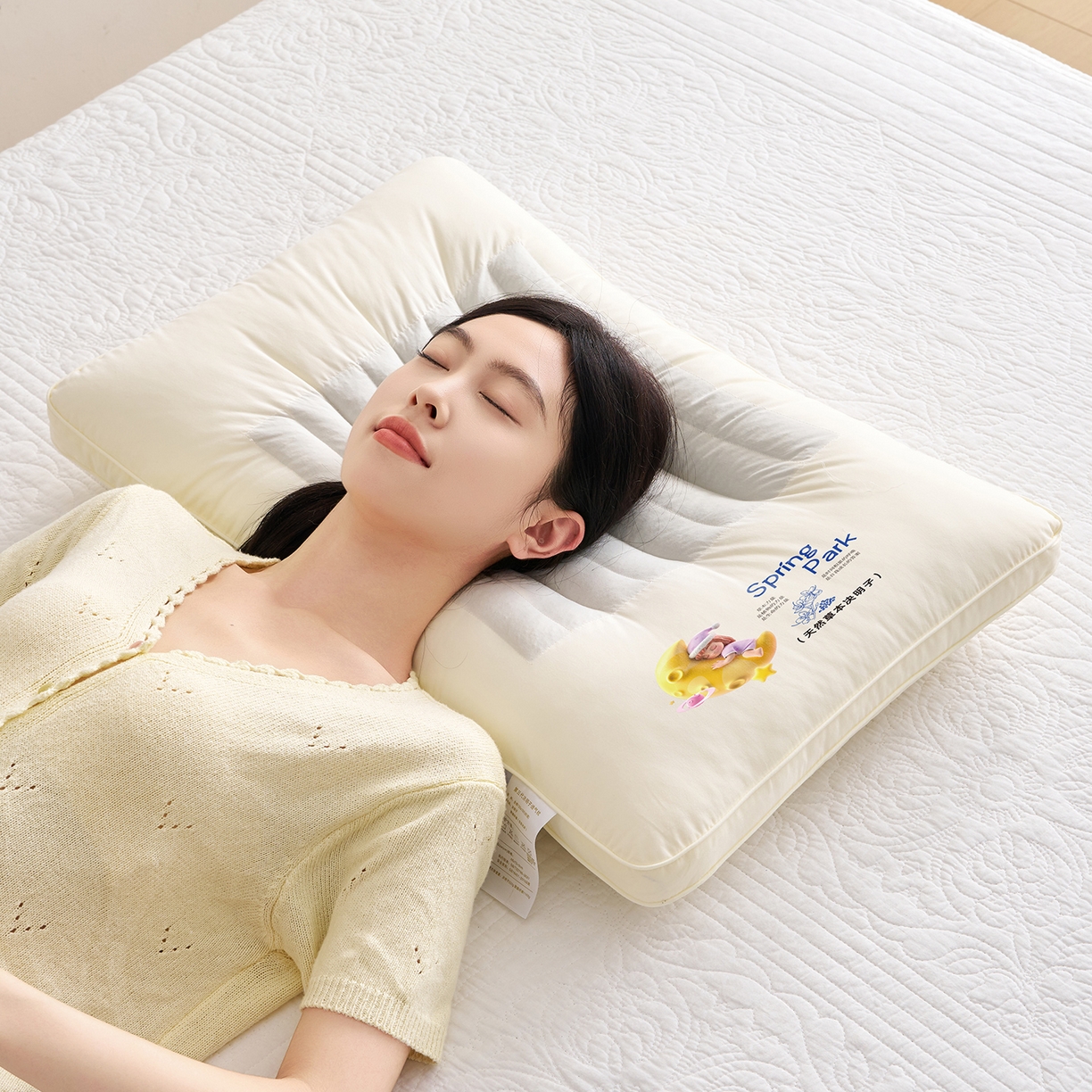 91家纺网 家纺一手货源 找家纺 乐可 2025新款决明子透气枕枕头枕芯 决明子透气枕-成人款