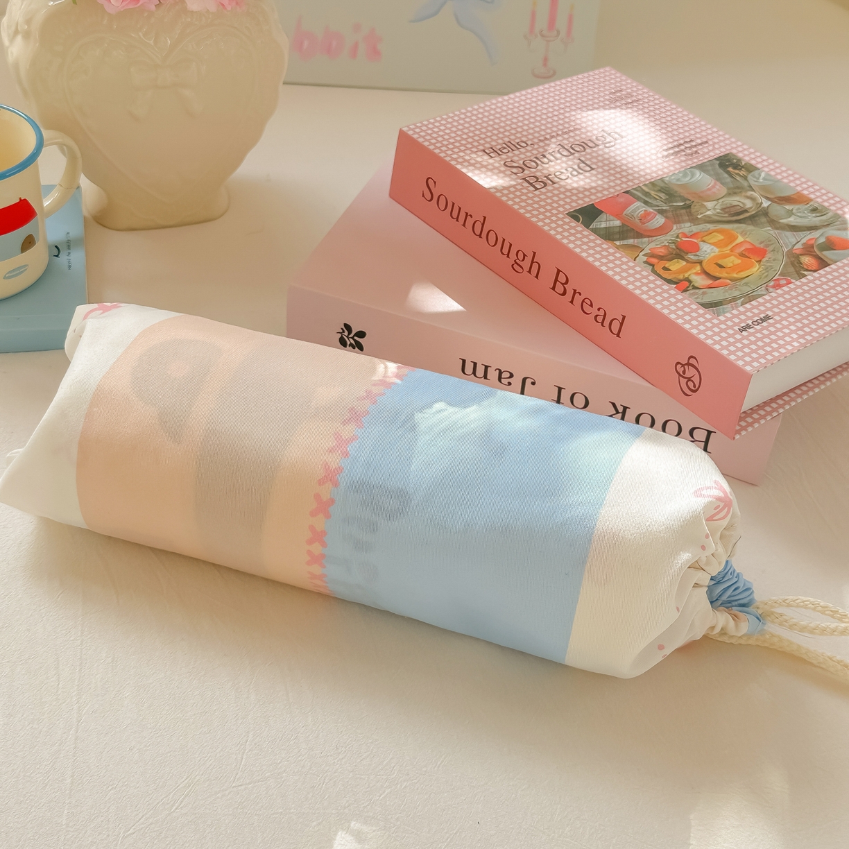 91家纺网 家纺一手货源 找家纺 柒星睡袋 2025新款新升级mini收纳袋印花系列隔脏睡袋 （小号只做丝恋，海军小狗，黄油小熊）组合图仅供展示不可下单