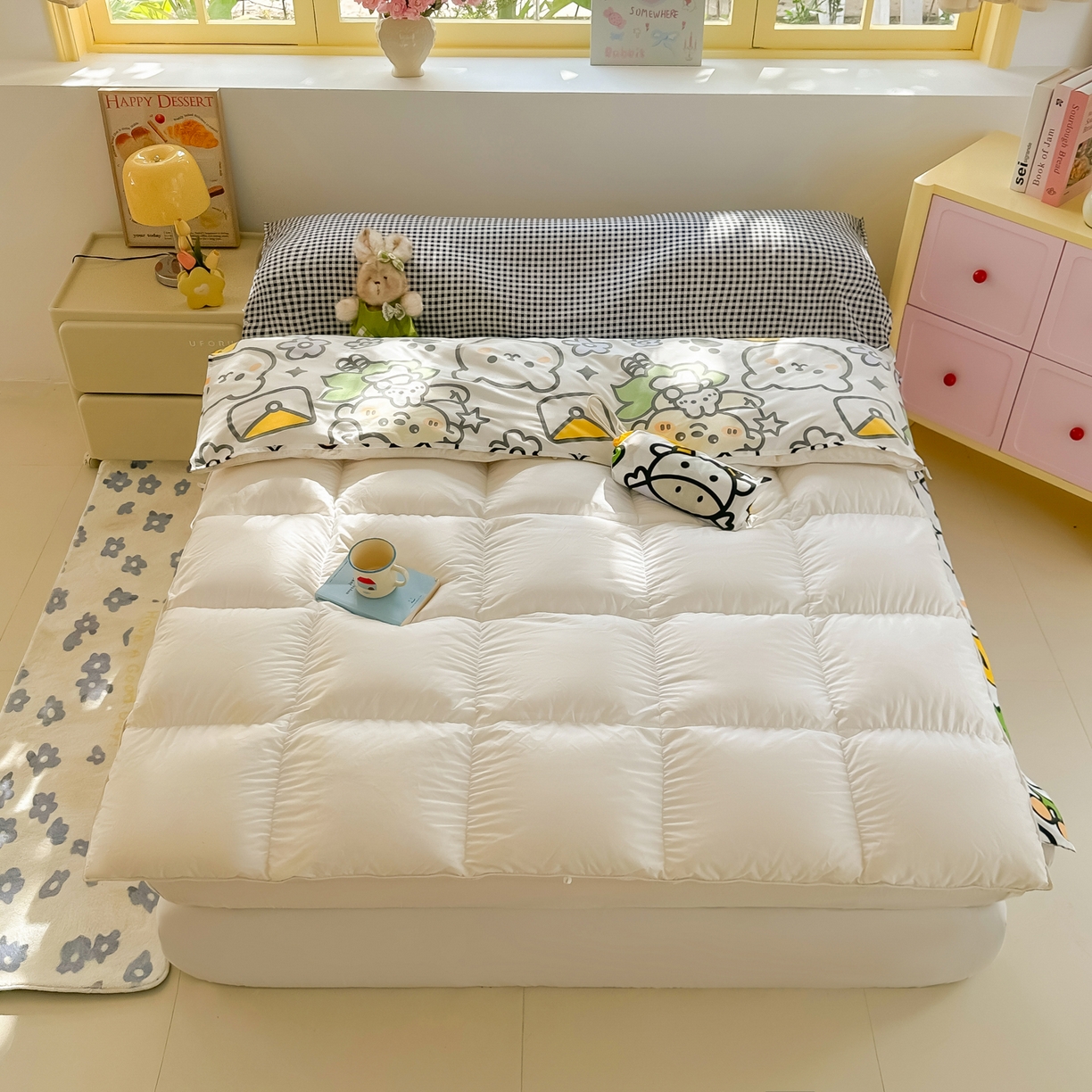 91家纺网 家纺一手货源 找家纺 柒星睡袋 2025新款新升级mini收纳袋印花系列隔脏睡袋 动物世界