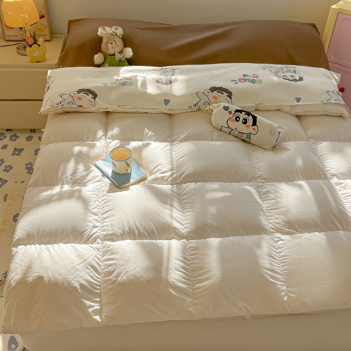 91家纺网 家纺一手货源 找家纺 柒星睡袋 2025新款新升级mini收纳袋印花系列隔脏睡袋 快乐男孩