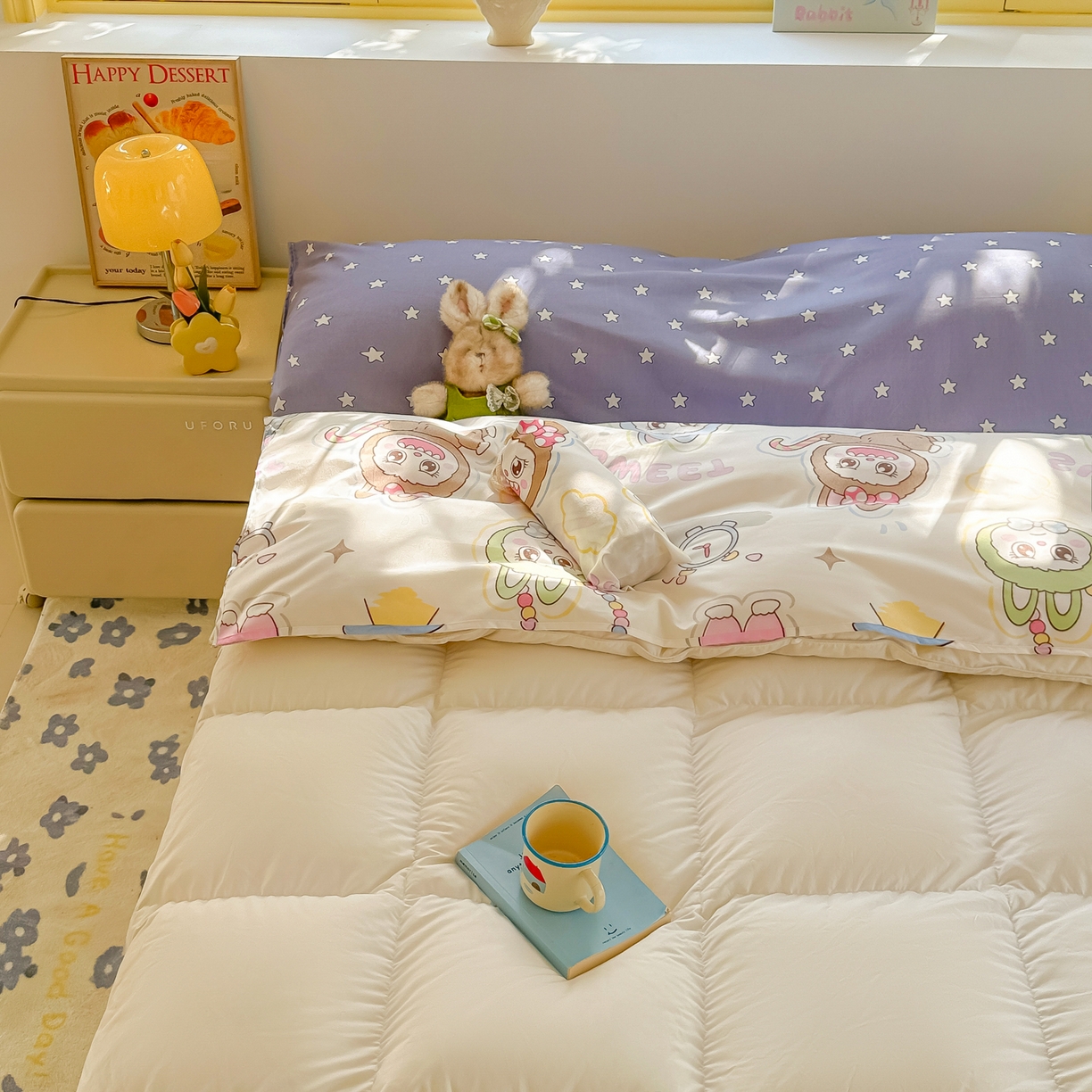 91家纺网 家纺一手货源 找家纺 柒星睡袋 2025新款新升级mini收纳袋印花系列隔脏睡袋 小布布